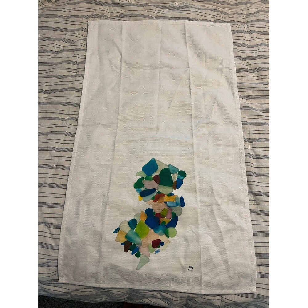 New Jersey State Seaglass Dish/Tea Towel - Picture 5 of 7
